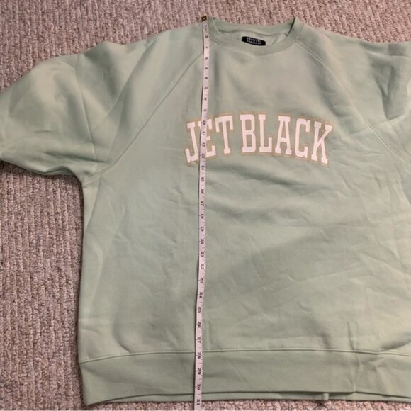 Brunette The Label "JET BLACK" Not Your Boyfriend's Crew Neck Sage L/XL NWT - Picture 7 of 8